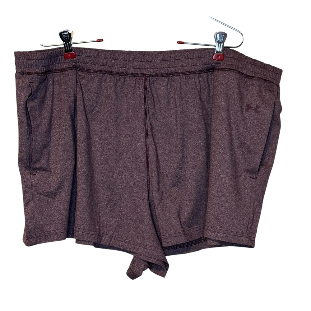 Under Armour Women Shorts Motion Lounge 2" In Loose Fit Pull On Burgundy 2XL NWT